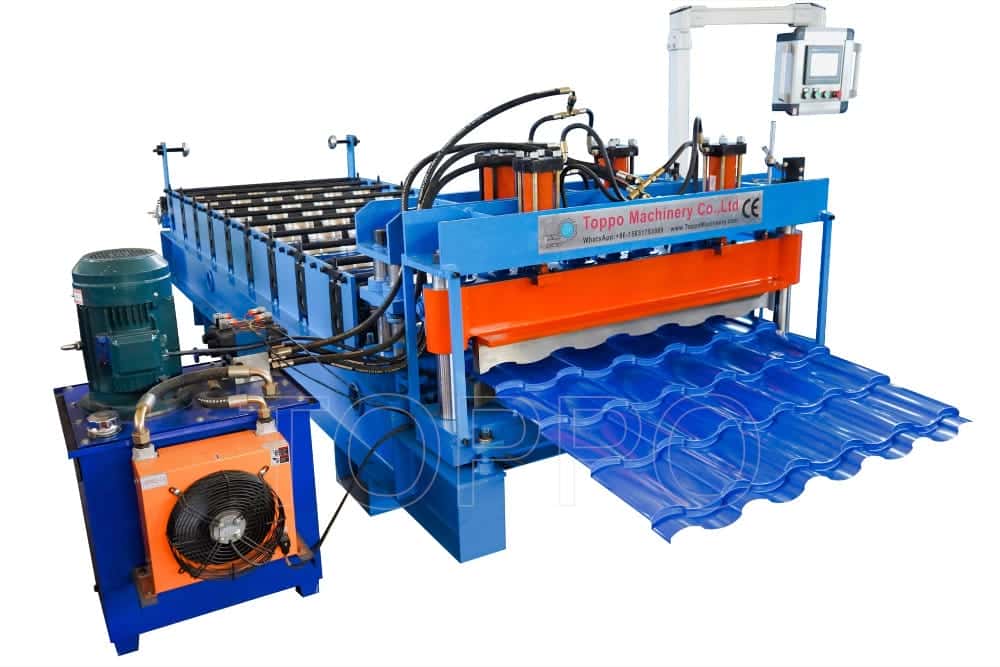 Full-Automatic Glazed Tile Roll Forming Machine with PLC Control