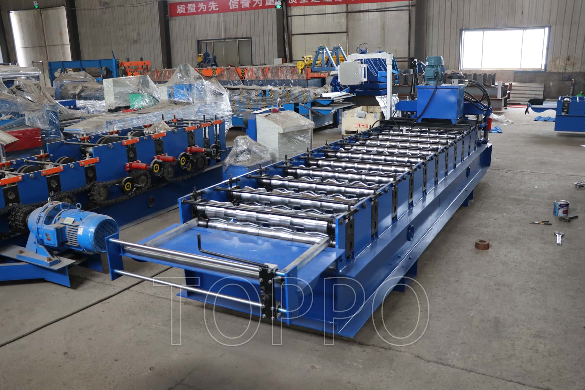 Glazed Tile Roll Forming Machine with Integrated Hydraulic Control