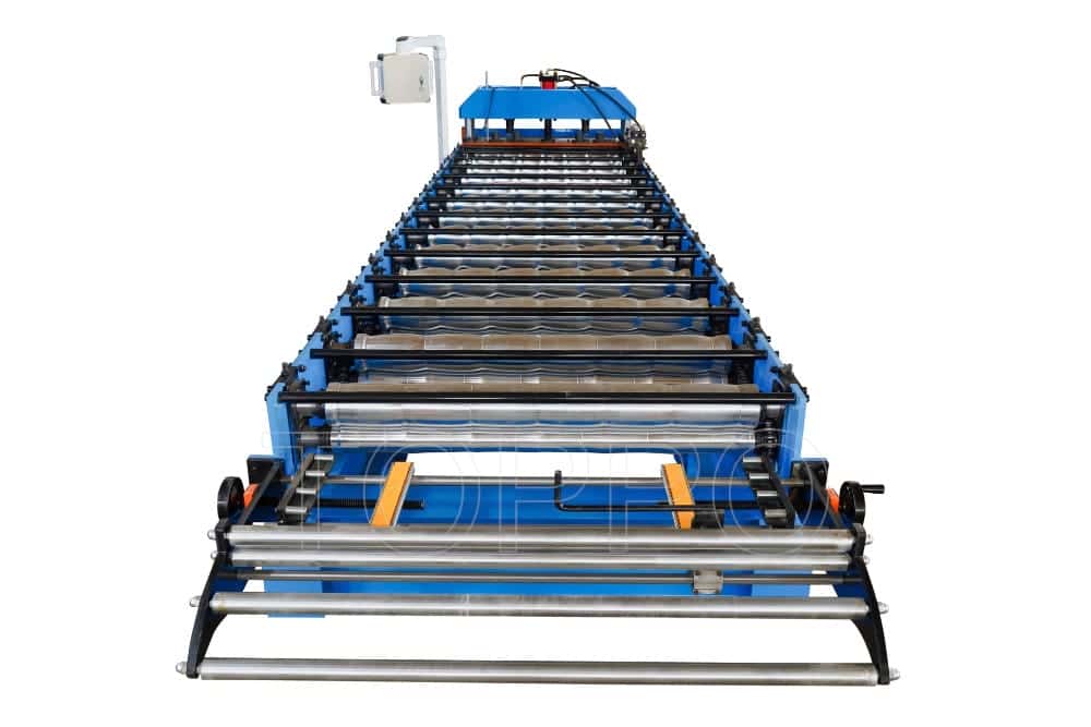 Red Glazed Tile Roll Forming Machine with PLC Touchscreen Control