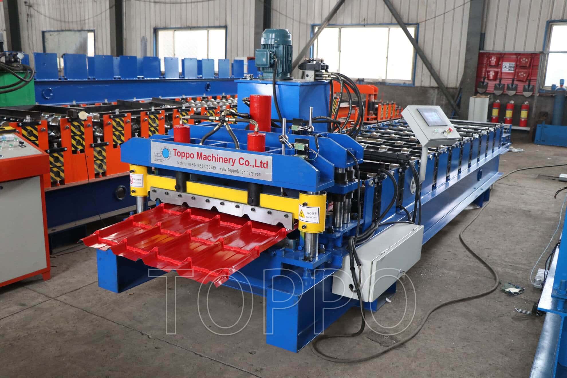 Automatic Glazed Roofing Panel Making Machine with Hydraulic Pressing System