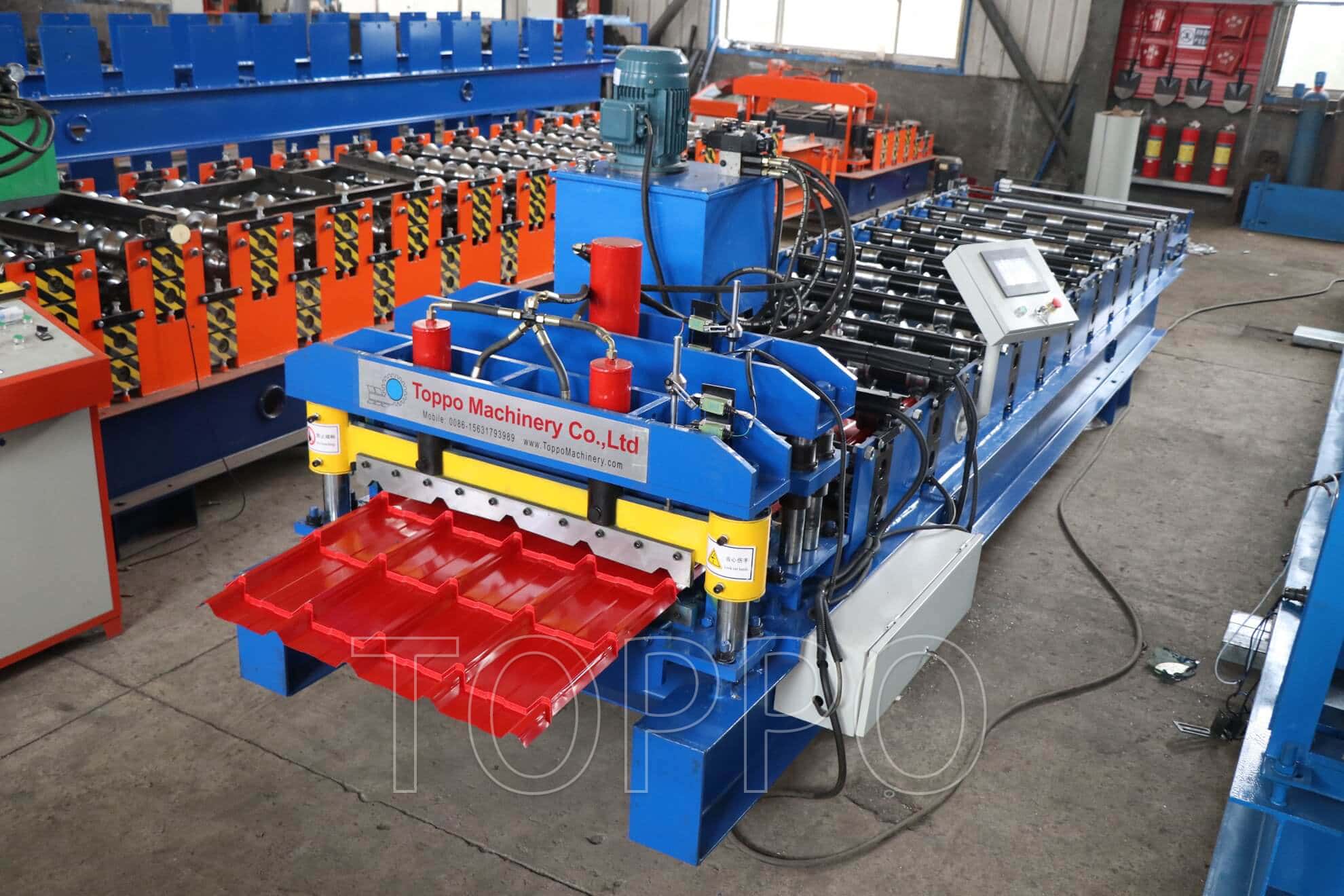 Automatic Glazed Tile Roll Forming Machine with PLC Control
