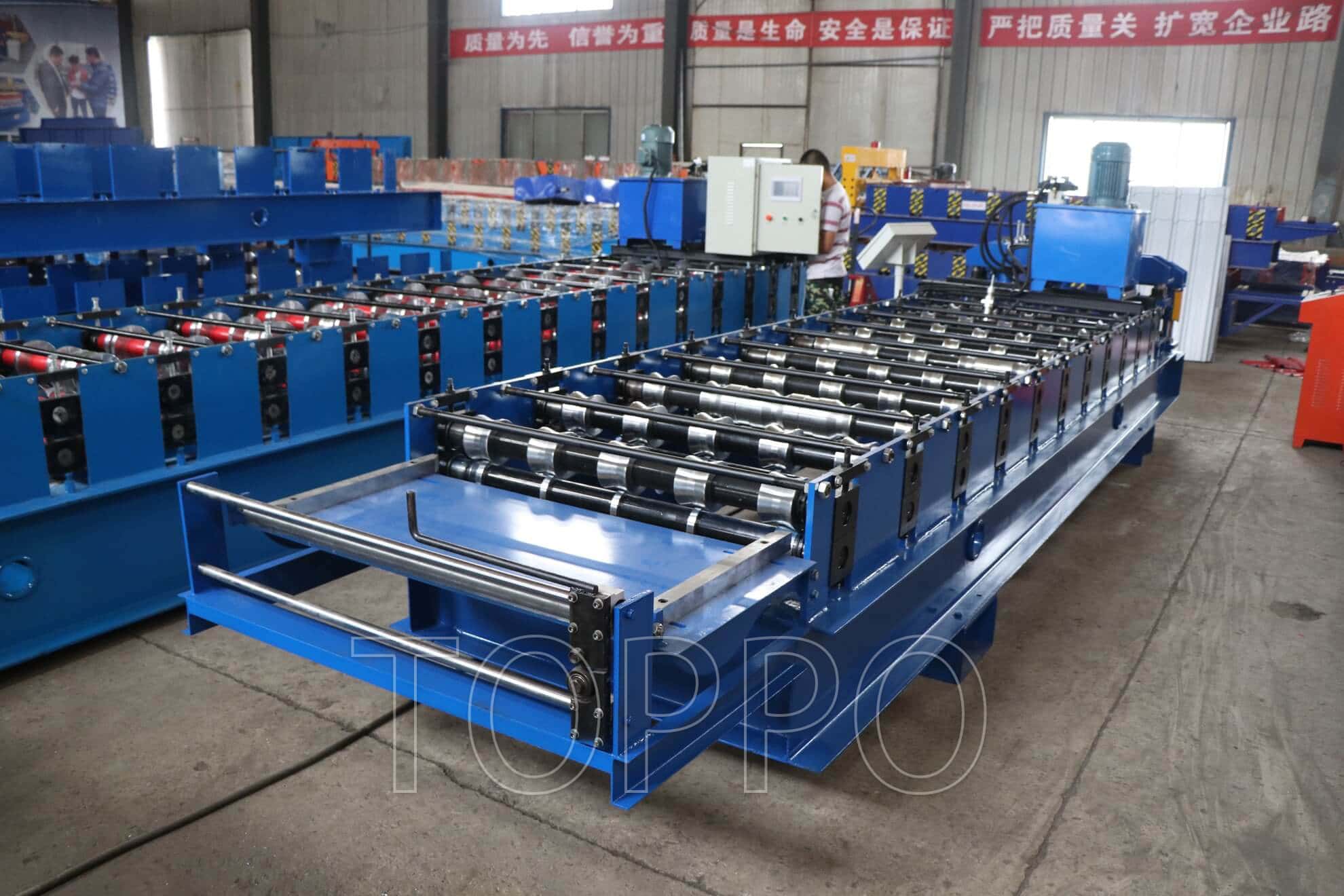 Automatic Glazed Roofing Panel Making Machine with Hydraulic Pressing System