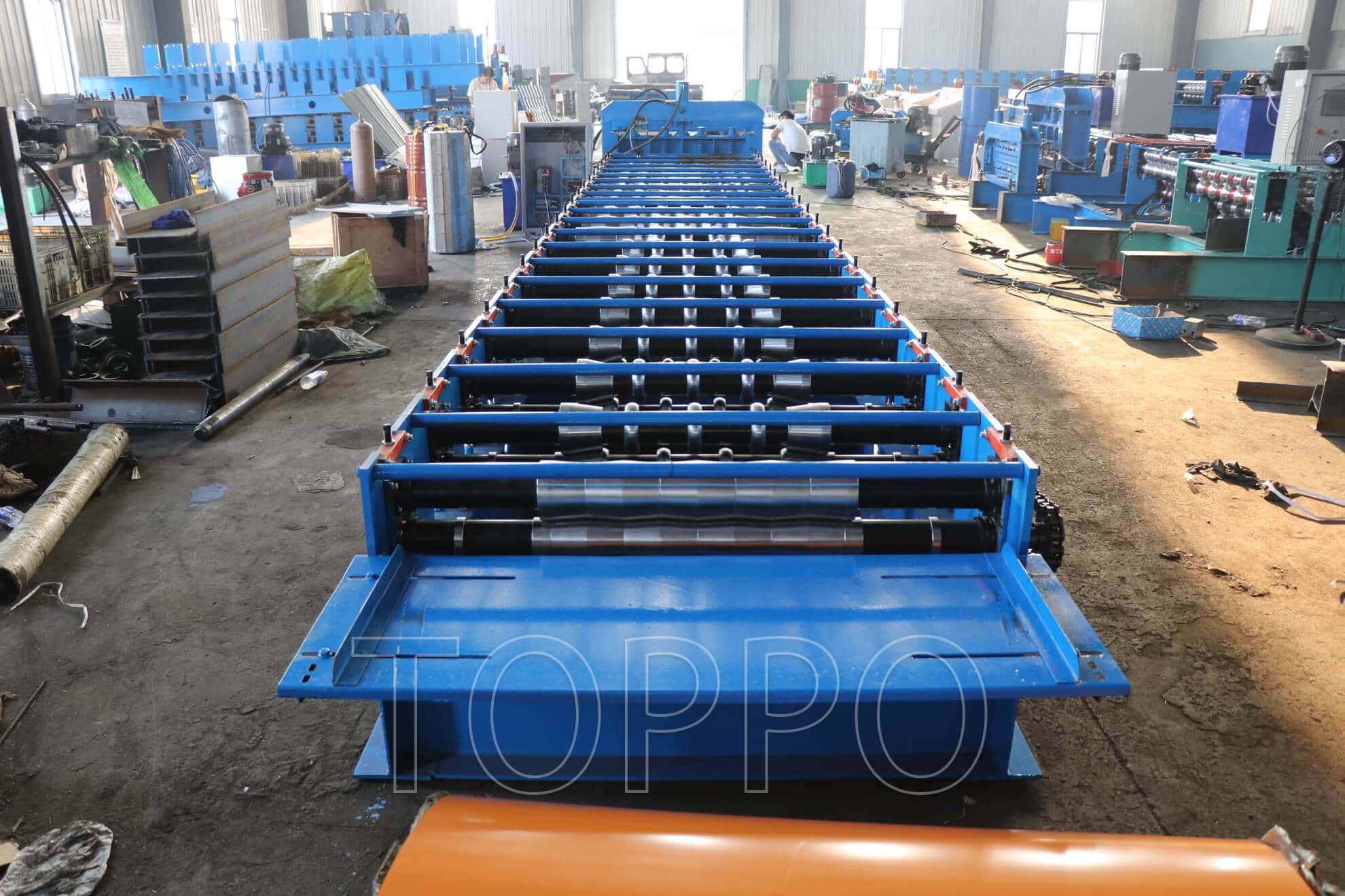 Hydraulic Glazed Tile Roofing Panel Making Machine Metal Roof Sheet Forming Line