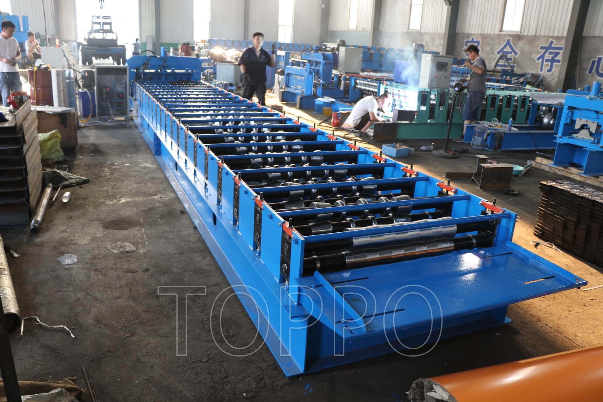 Hydraulic Glazed Tile Roofing Panel Making Machine Metal Roof Sheet Forming Line