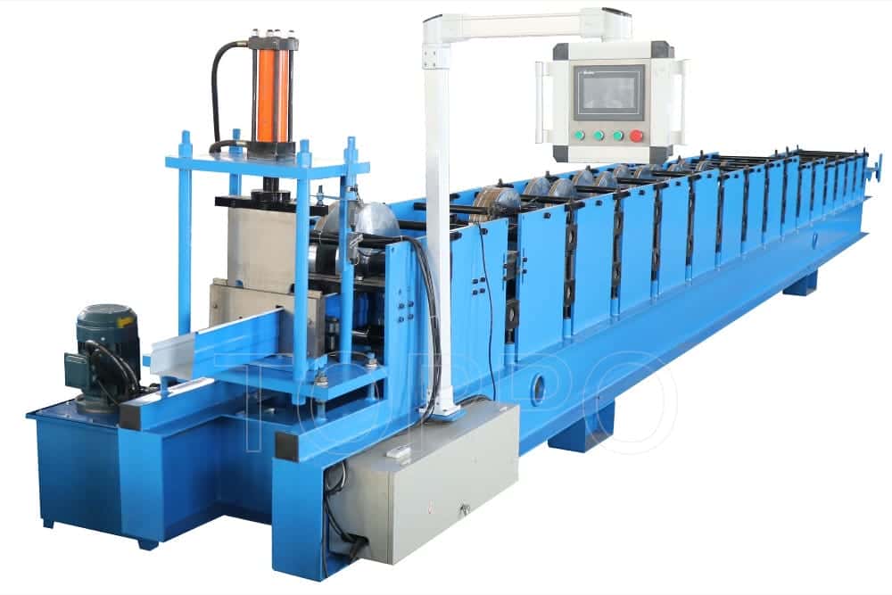 PLC Controlled Automatic Gutter Making Machine with Hydraulic Cutting
