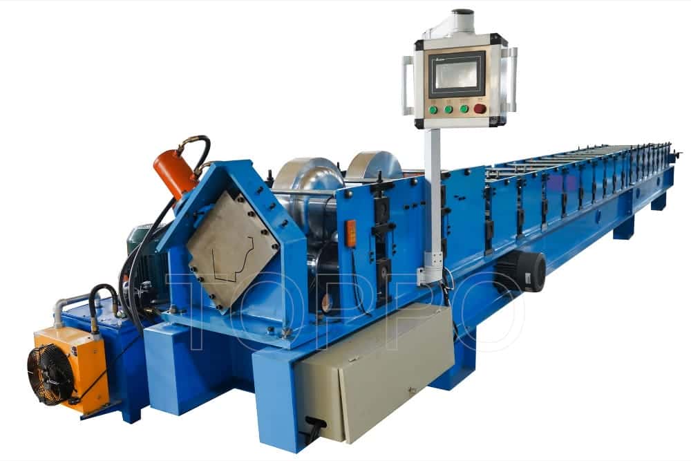 PLC Automatic Gutter Making Machine with Flying Hydraulic Cutting
