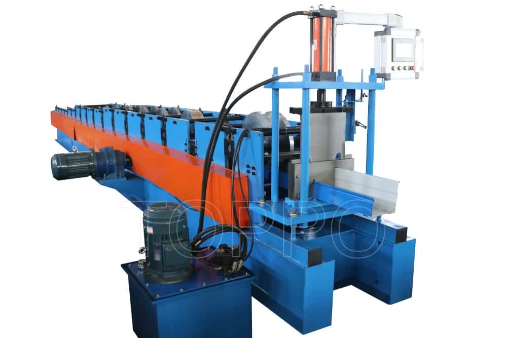 PLC Controlled Automatic Gutter Making Machine with Hydraulic Cutting