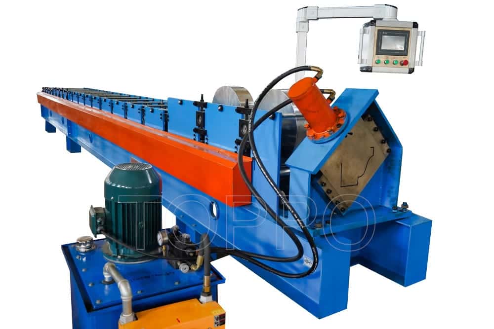 PLC Automatic Gutter Making Machine with Flying Hydraulic Cutting