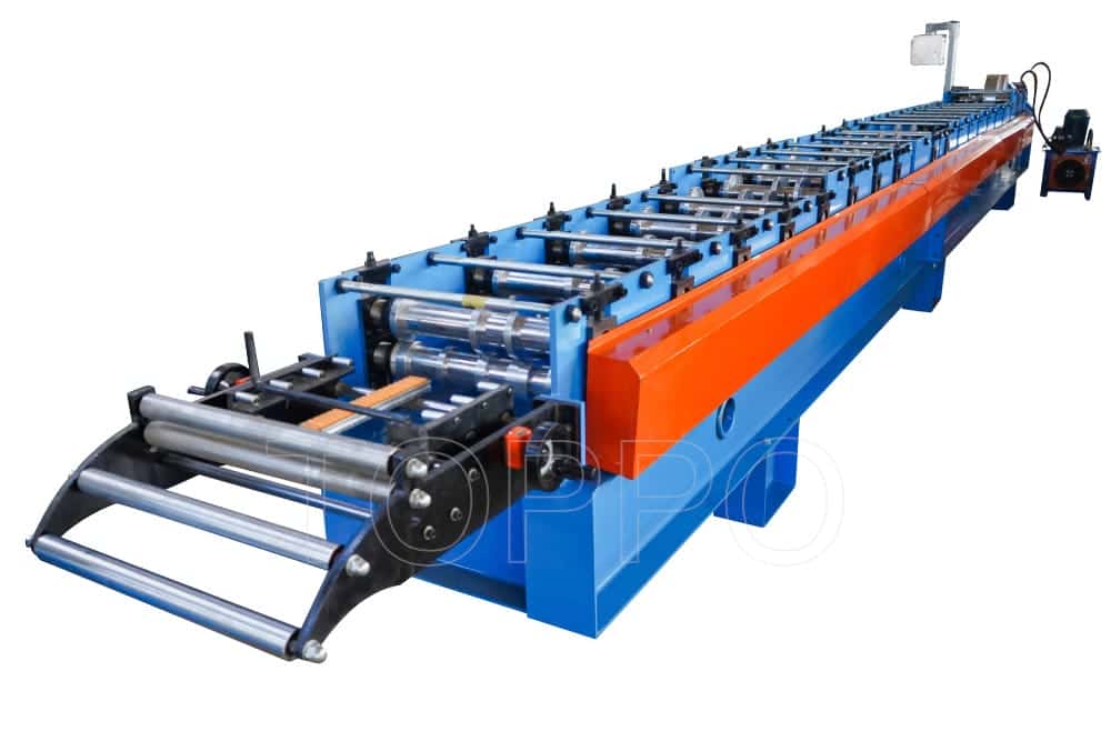 Automatic Gutter Roll Forming Machine with End Hydraulic Cutting System