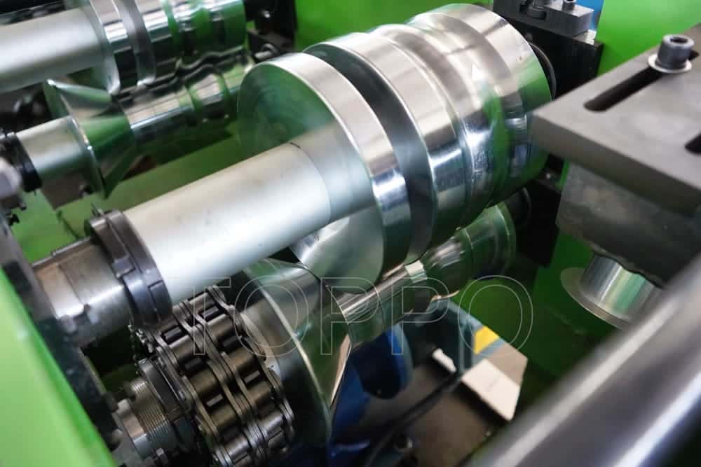 Green Frame Automatic Gutter Making Machine for Metal Rain Gutter Production