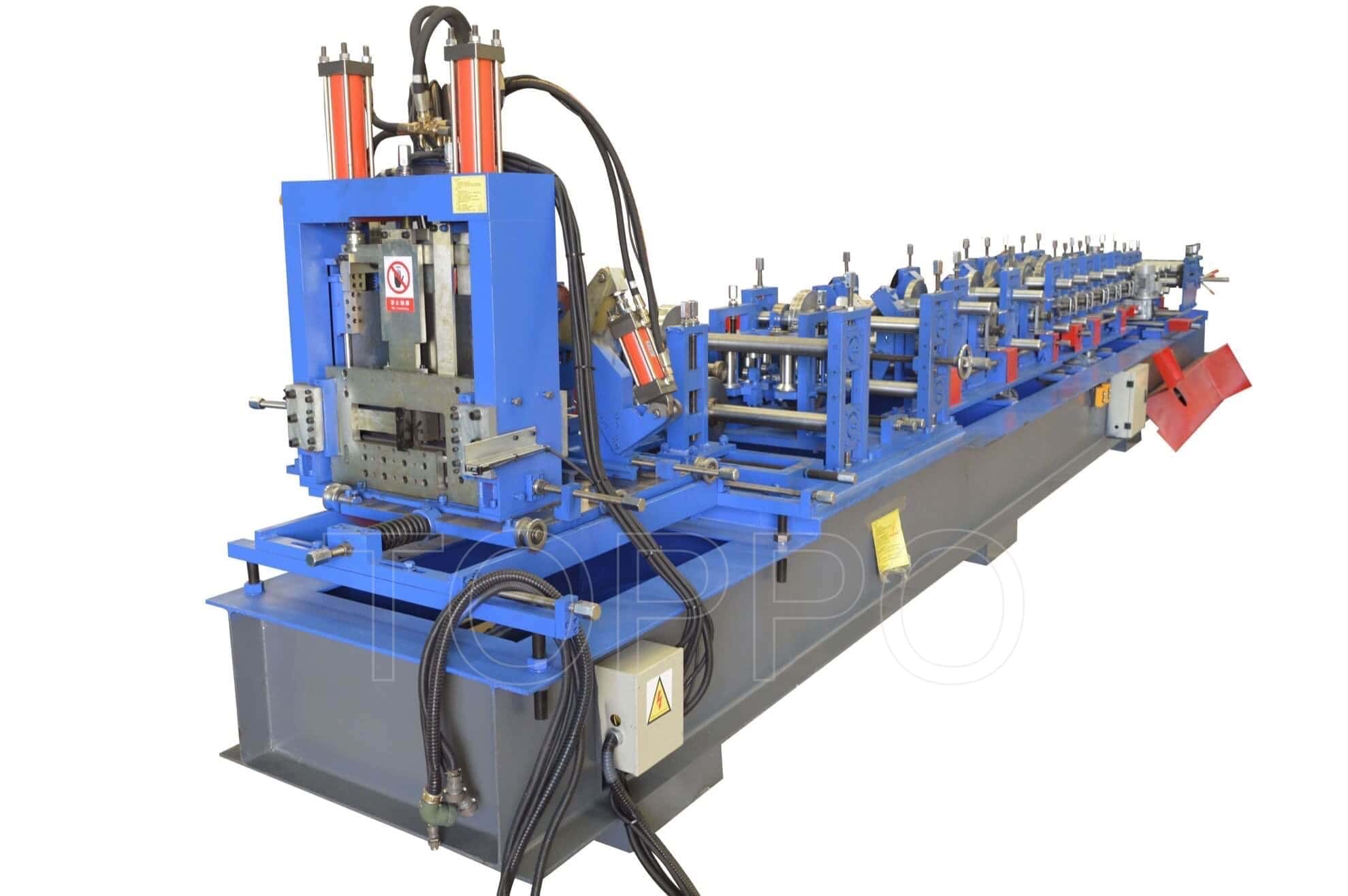 Compact Automatic CZ Purlin Roll Forming Machine with Post Punching System