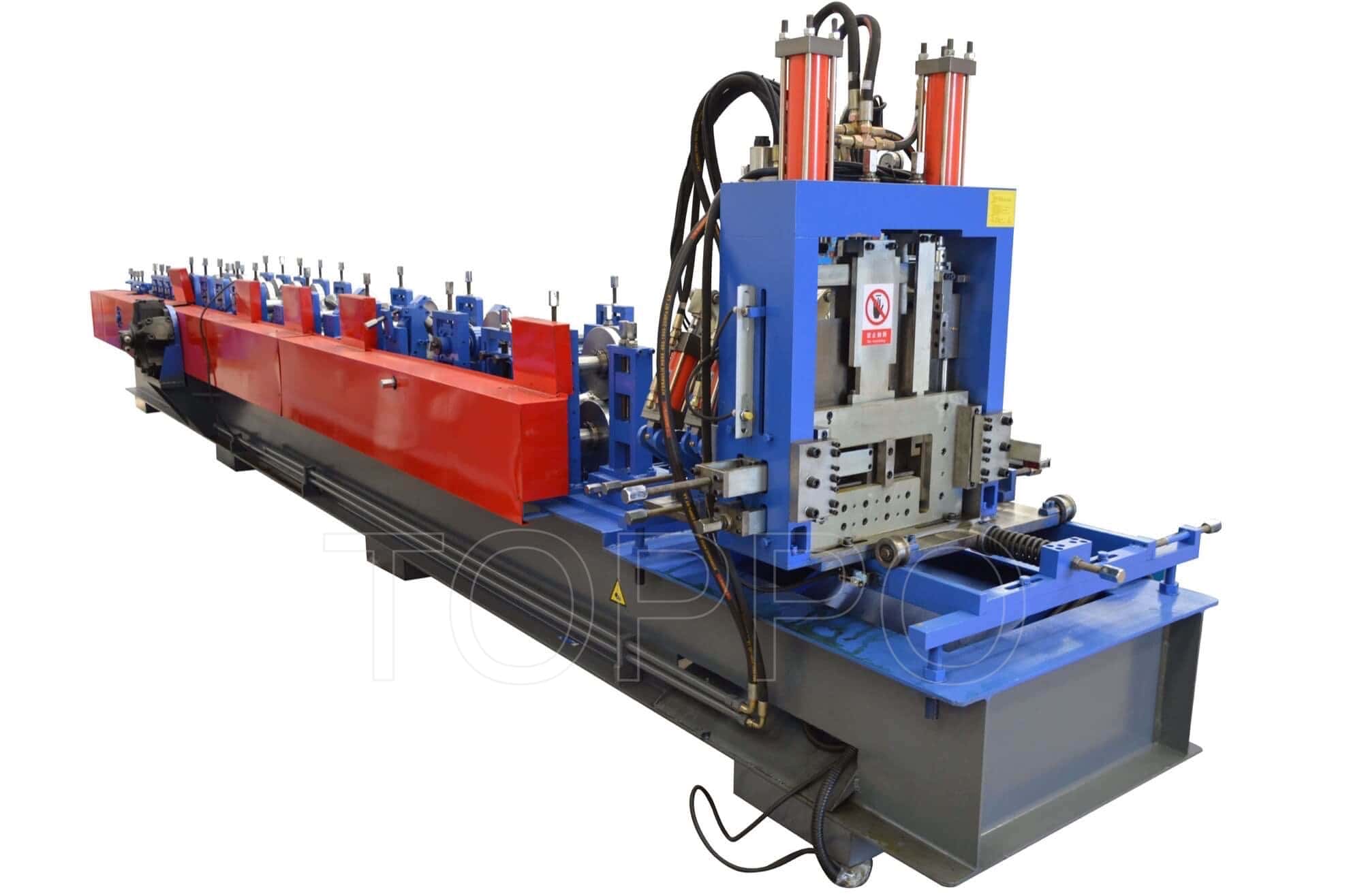 Compact Automatic CZ Purlin Roll Forming Machine with Post Punching System
