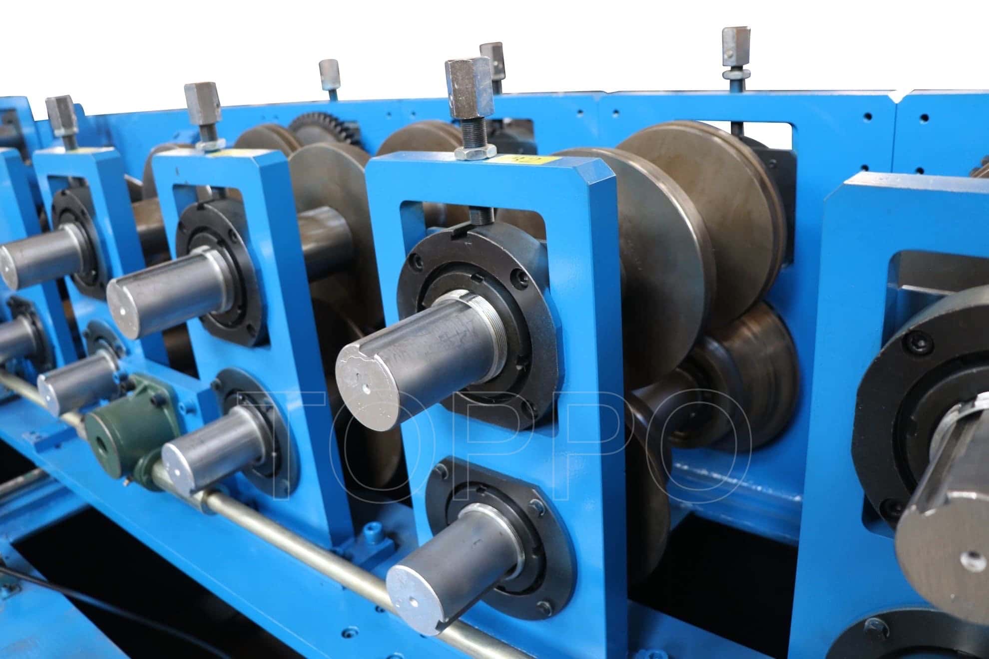 Blue CZ Purlin Roll Forming Machine Without Punching Unit