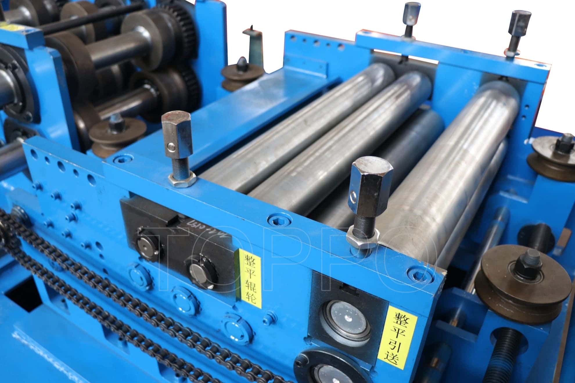 Blue CZ Purlin Roll Forming Machine Without Punching Unit