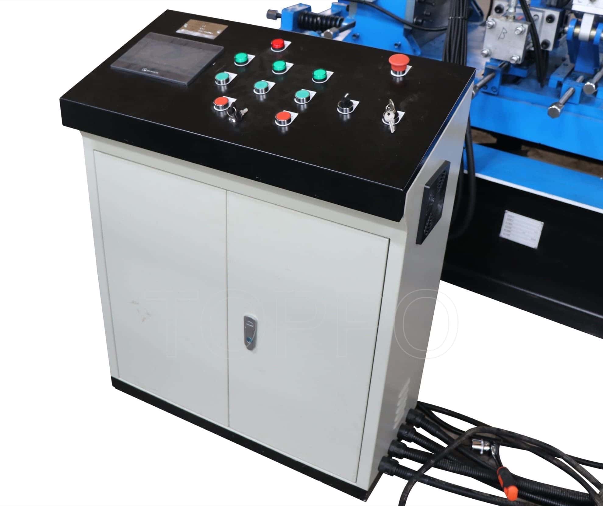 Blue CZ Purlin Roll Forming Machine Without Punching Unit