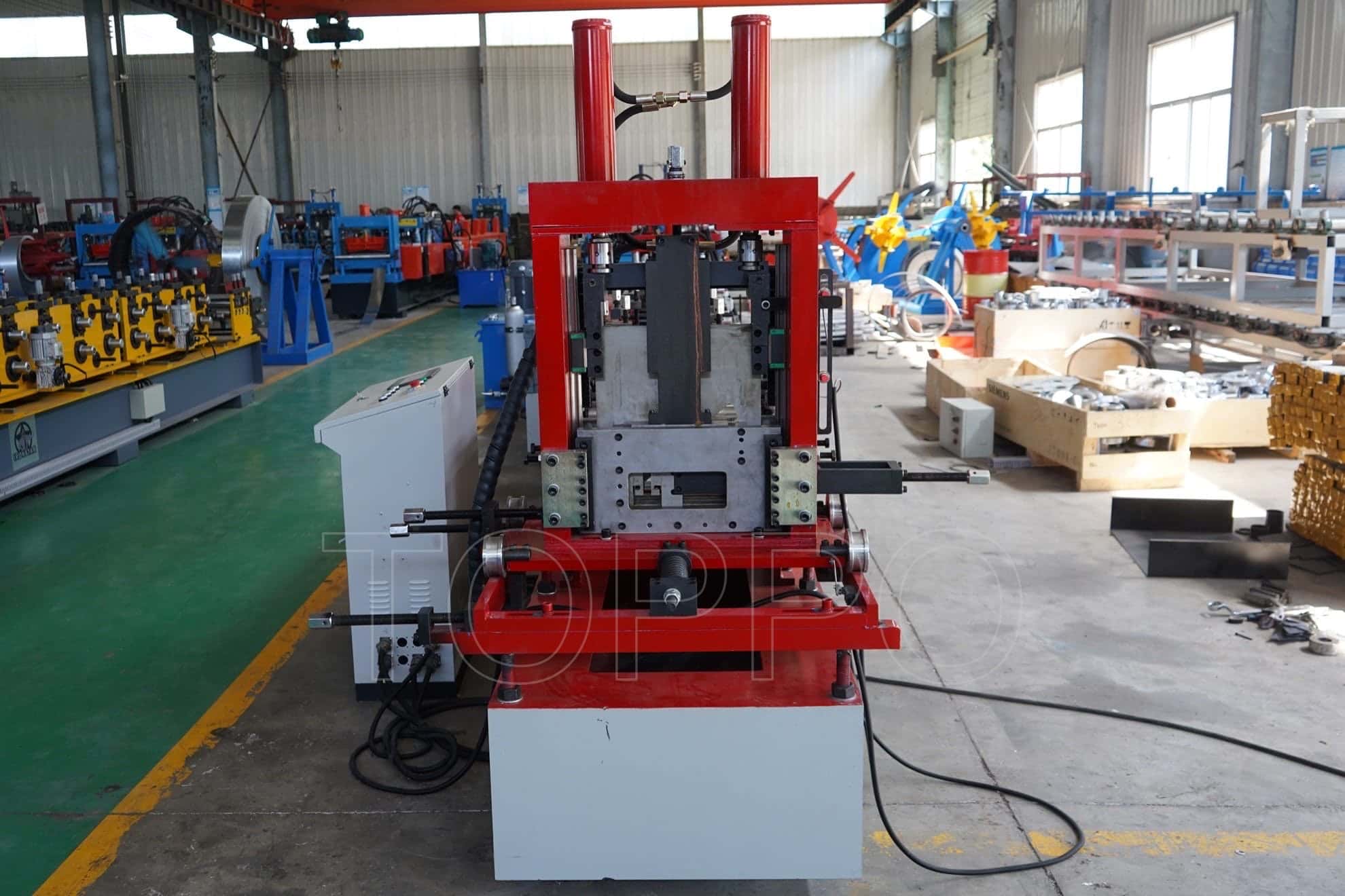 Economic Automatic CZU Purlin Roll Forming Machine Without Punching