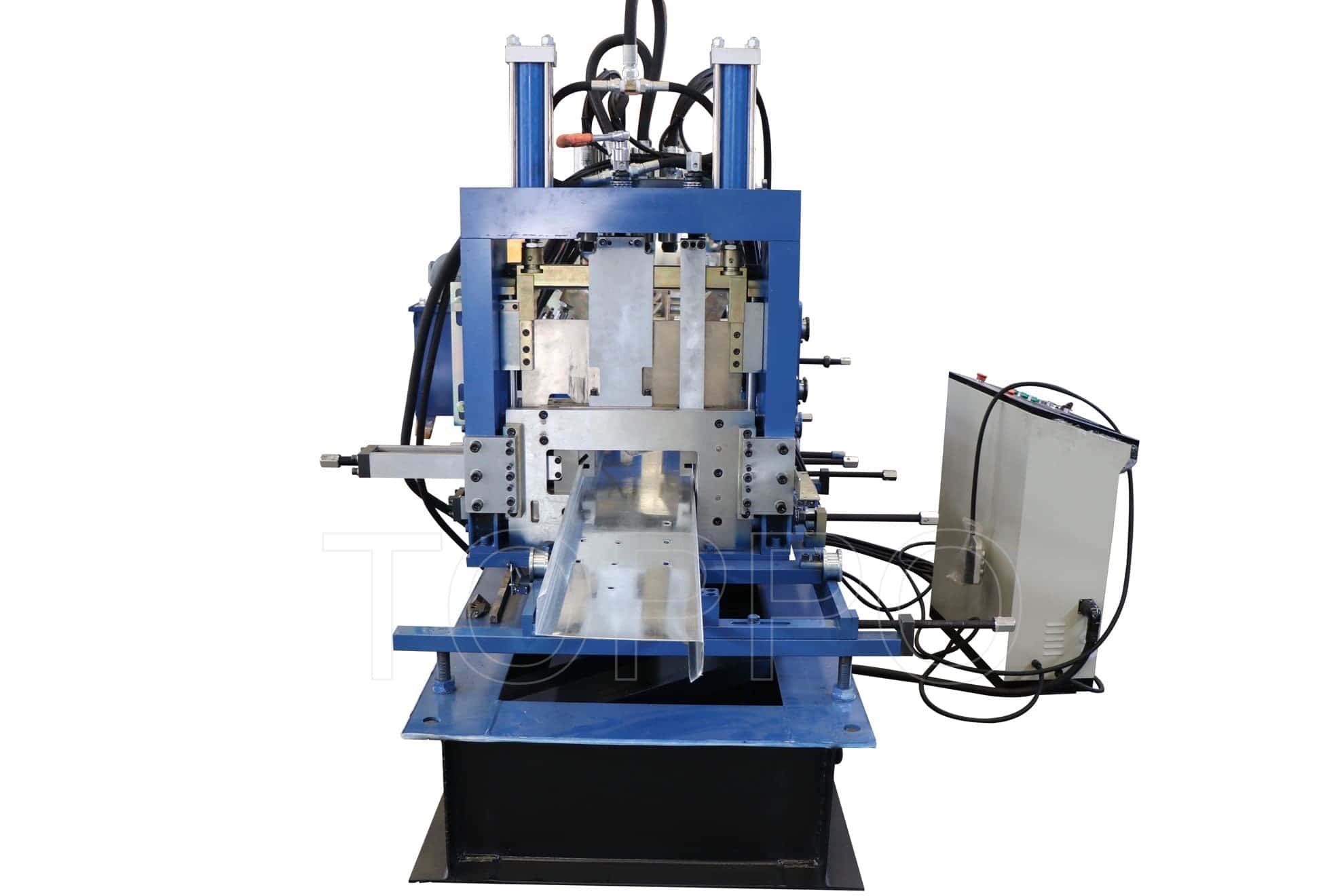 Compact Automatic CZU Purlin Roll Forming Machine with Integrated Punching