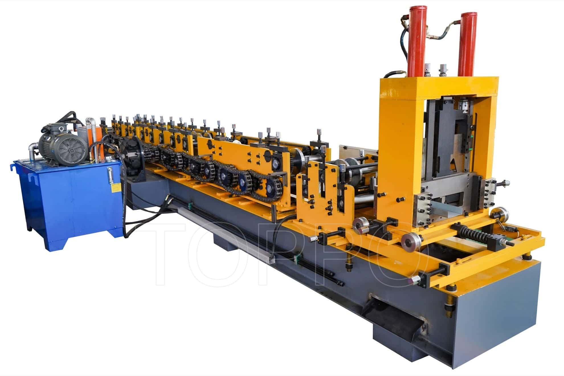 Yellow Frame Automatic CZU Purlin Roll Forming Machine