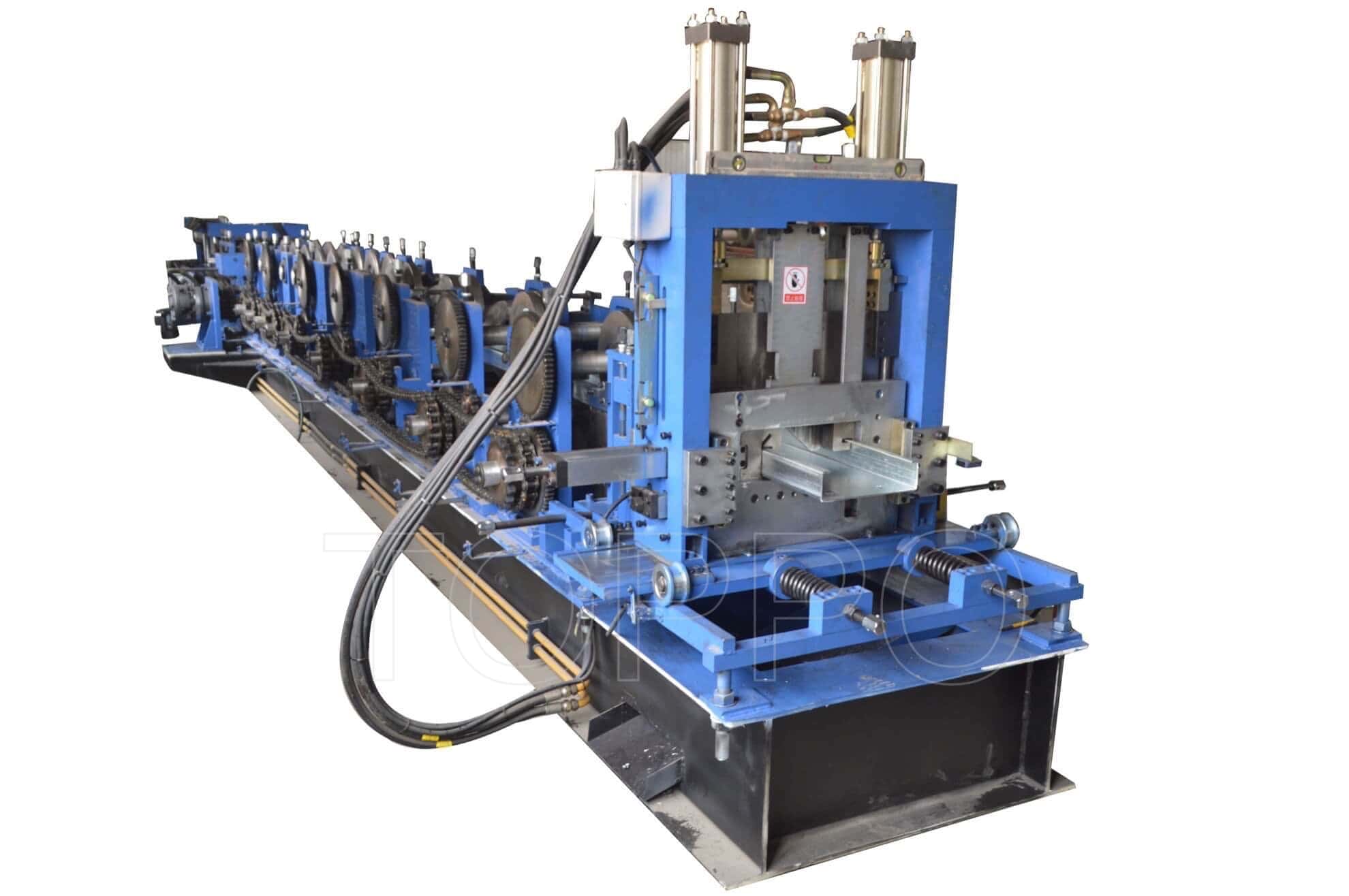 Heavy Duty Automatic CZU Purlin Roll Forming Machine with Hydraulic Punching