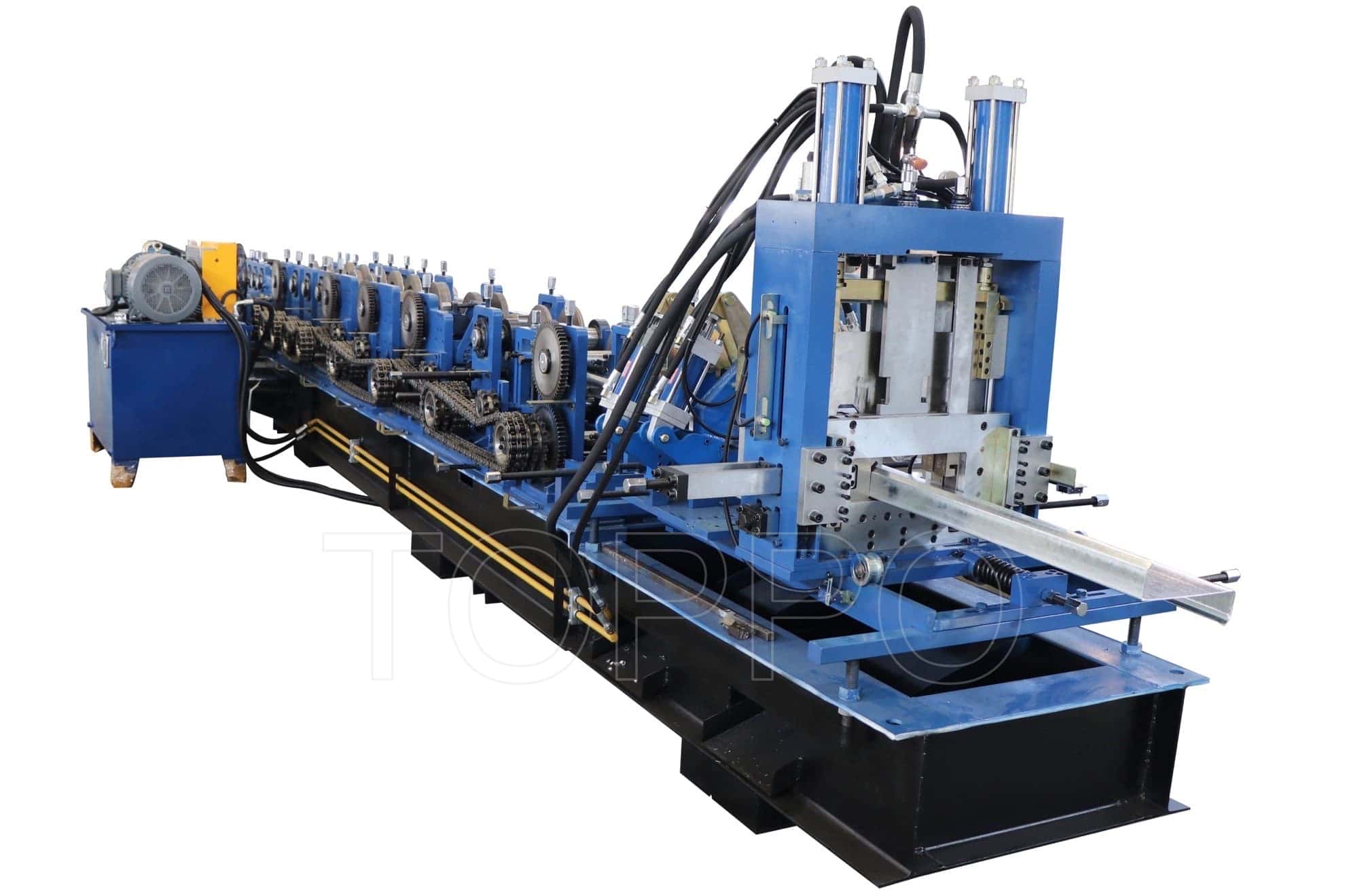 Interchangeable CZU Purlin Roll Forming Machine with Hydraulic Cutting