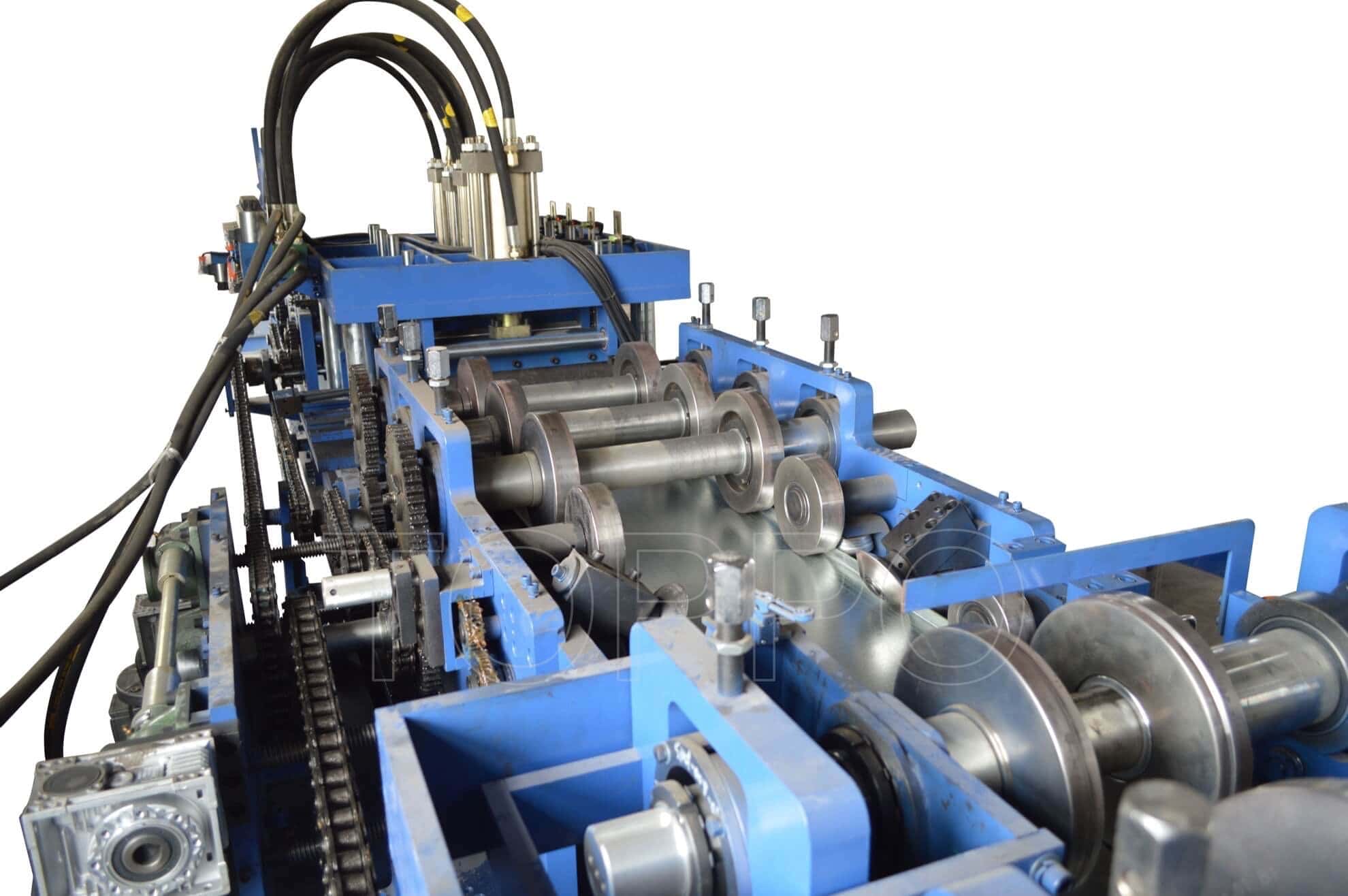 Heavy Duty Automatic CZU Purlin Roll Forming Machine with Hydraulic Punching