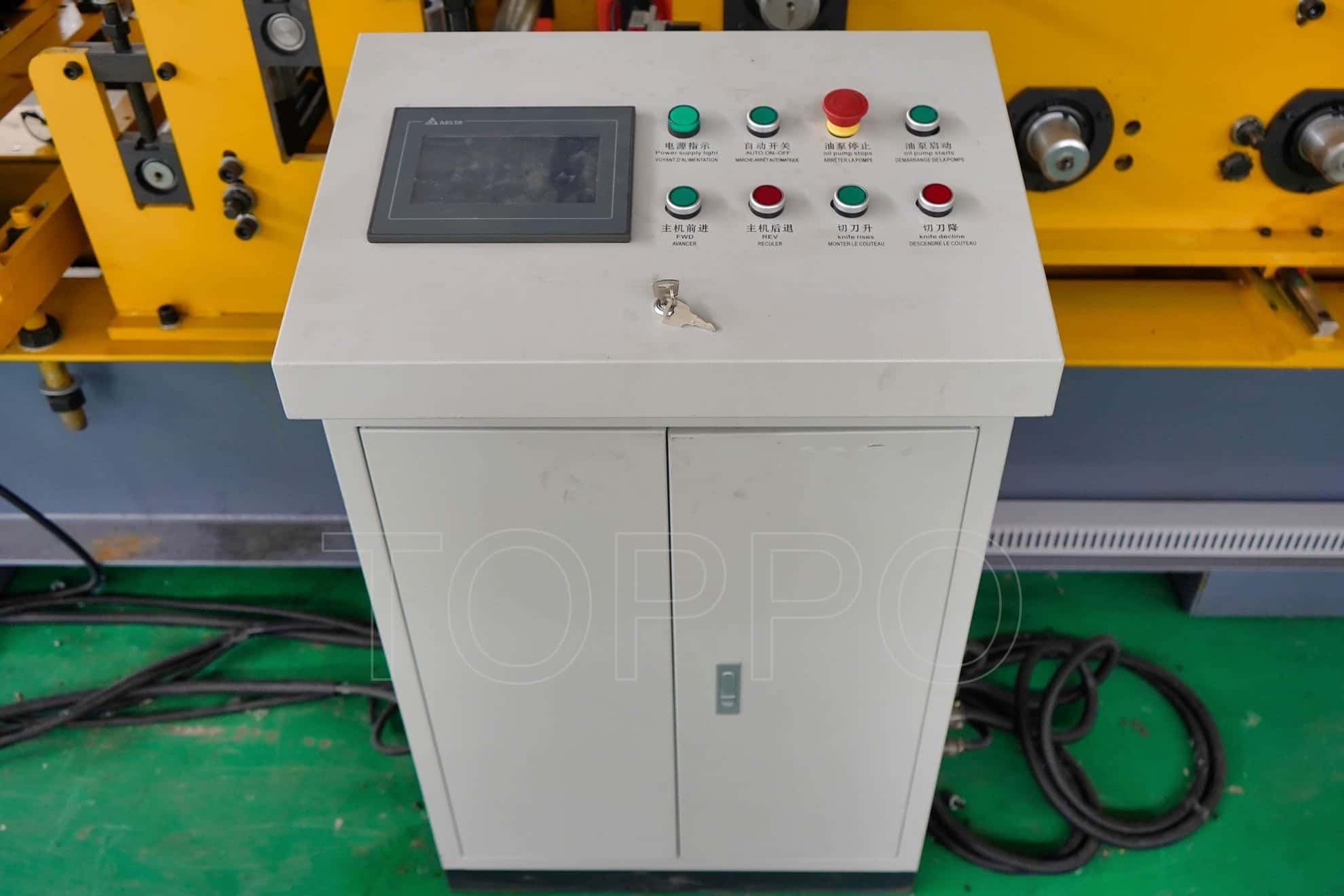 Yellow Frame Automatic CZU Purlin Roll Forming Machine