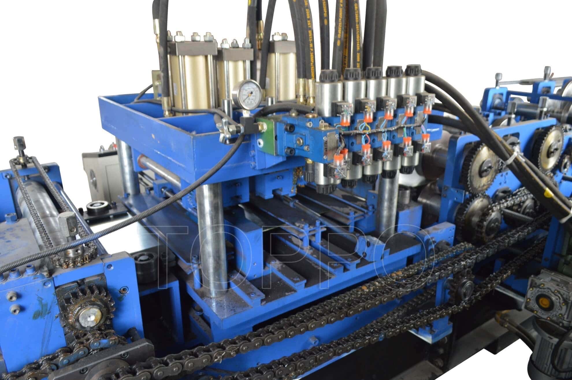 Heavy Duty Automatic CZU Purlin Roll Forming Machine with Hydraulic Punching
