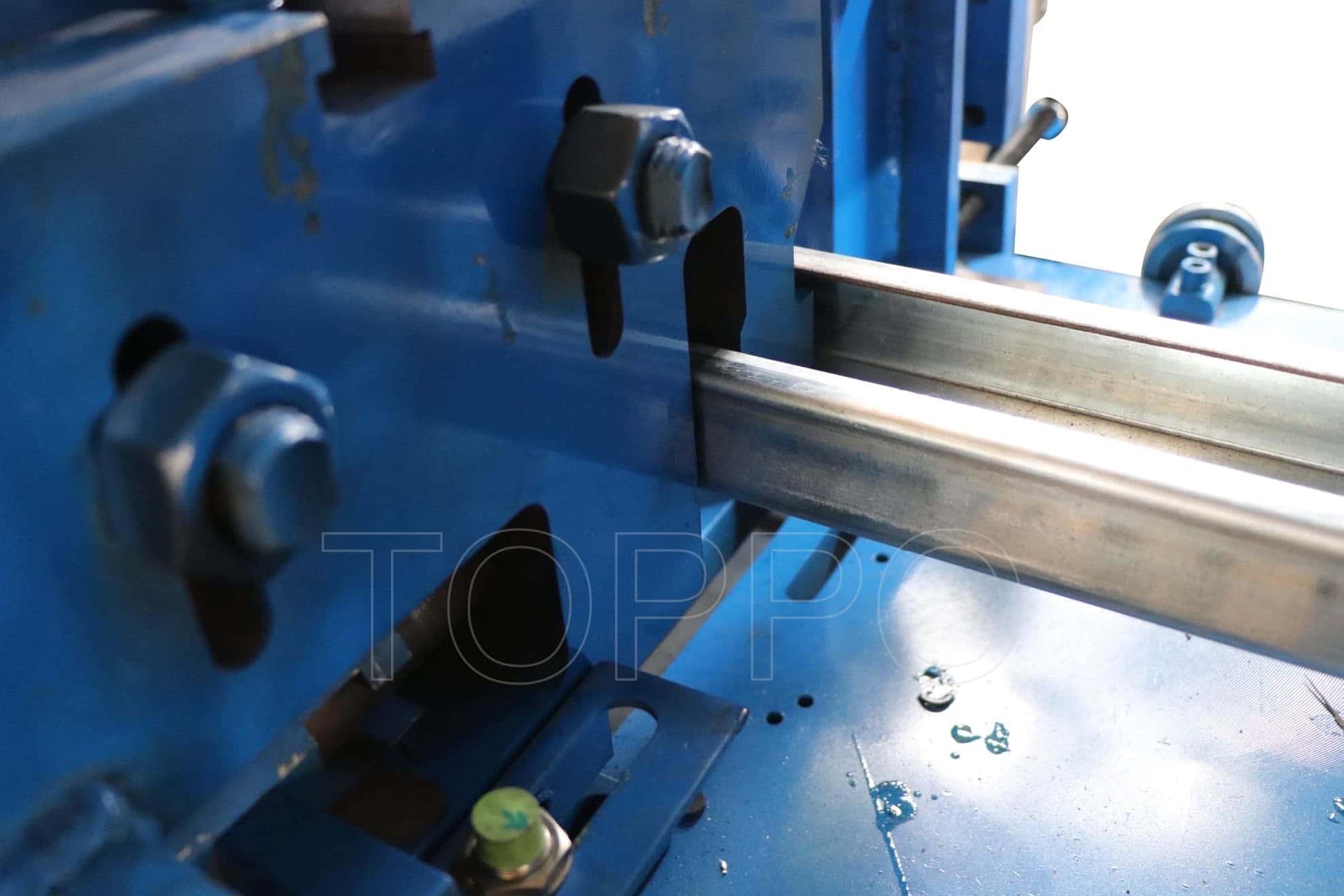 Blue CZ Purlin Roll Forming Machine Without Punching Unit