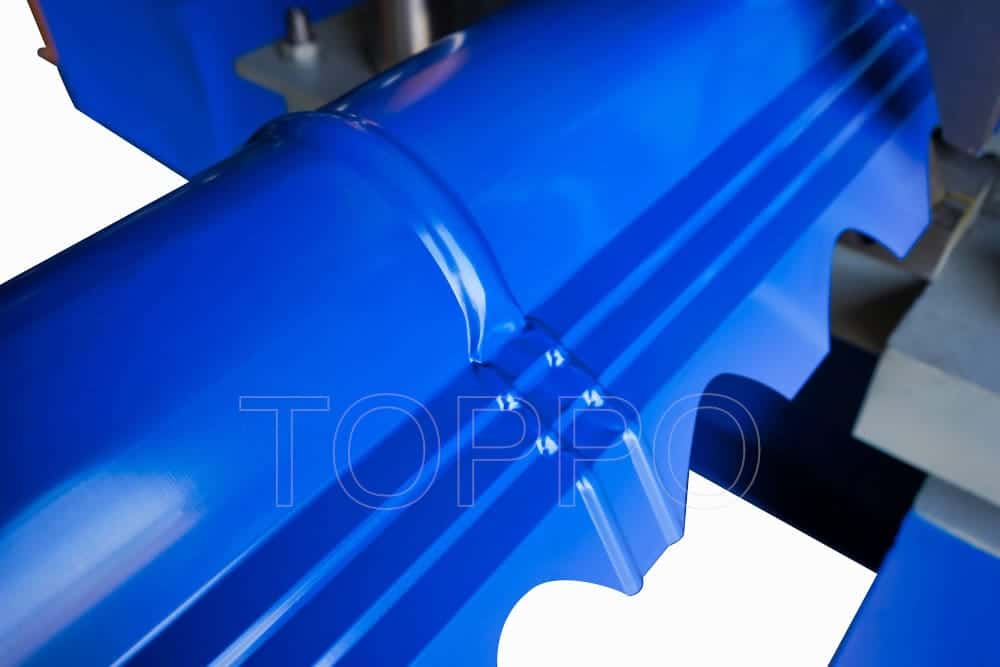 Compact Ridge Cap Roll Forming Machine with PLC Control