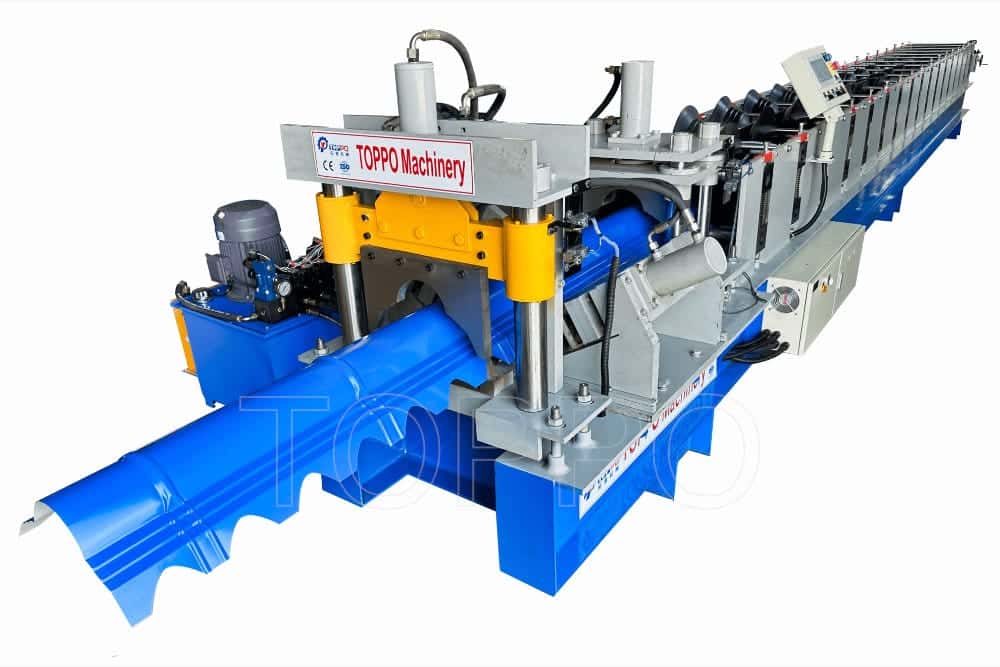 Compact Ridge Cap Roll Forming Machine with PLC Control