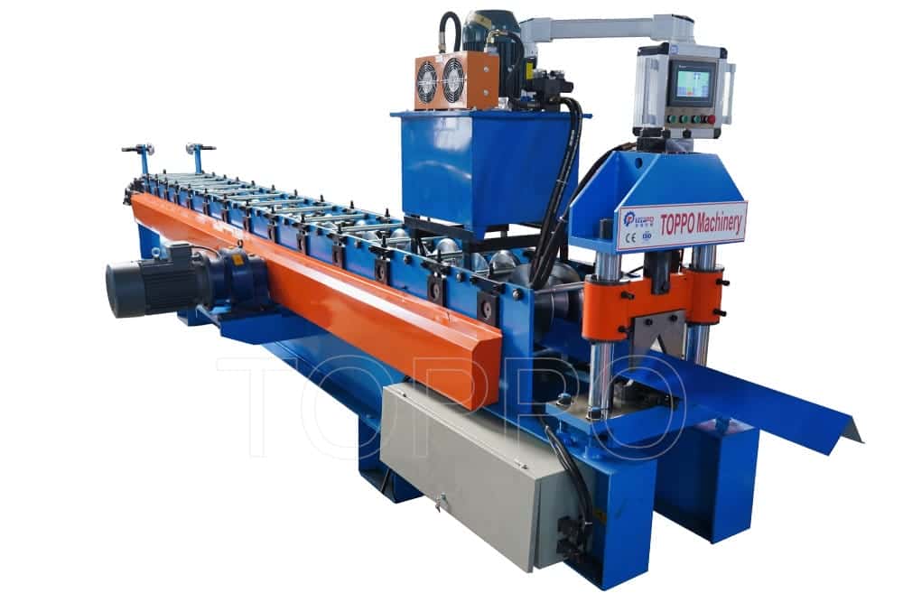 Automated Ridge Cap Roll Forming Machine with PLC Touch Panel
