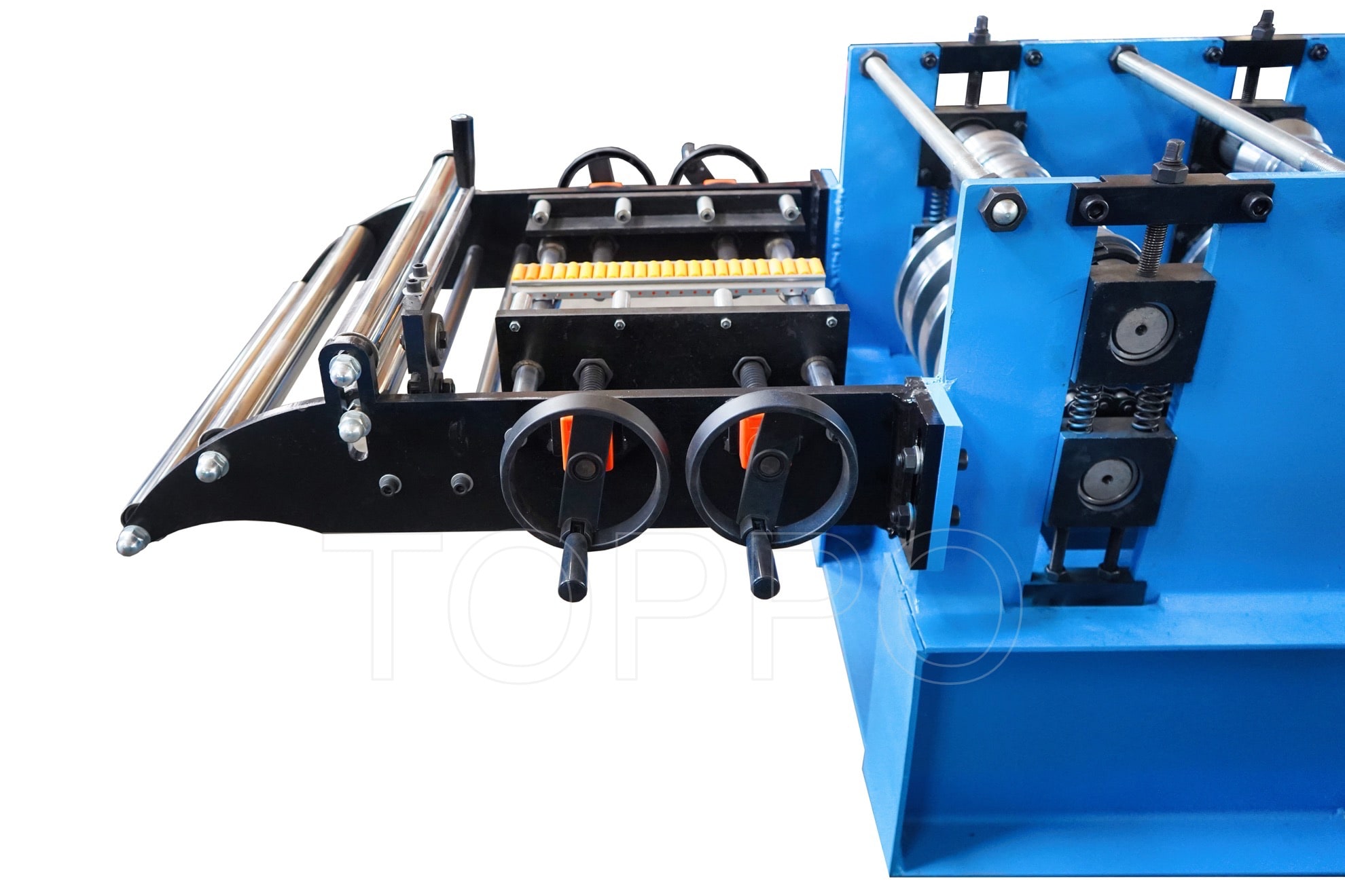 Compact Ridge Cap Roll Forming Machine with Vertical Output
