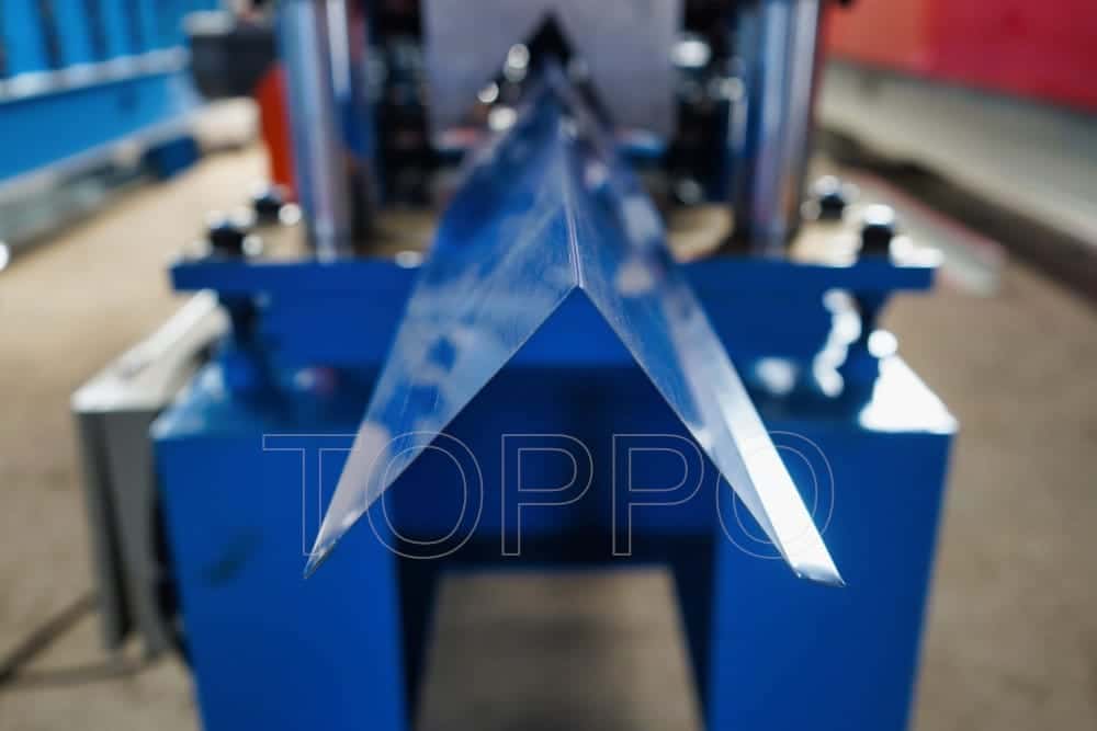 Automated Ridge Cap Roll Forming Machine with PLC Touch Panel