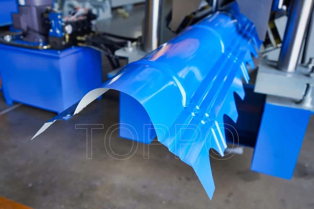 Compact Ridge Cap Roll Forming Machine with PLC Control