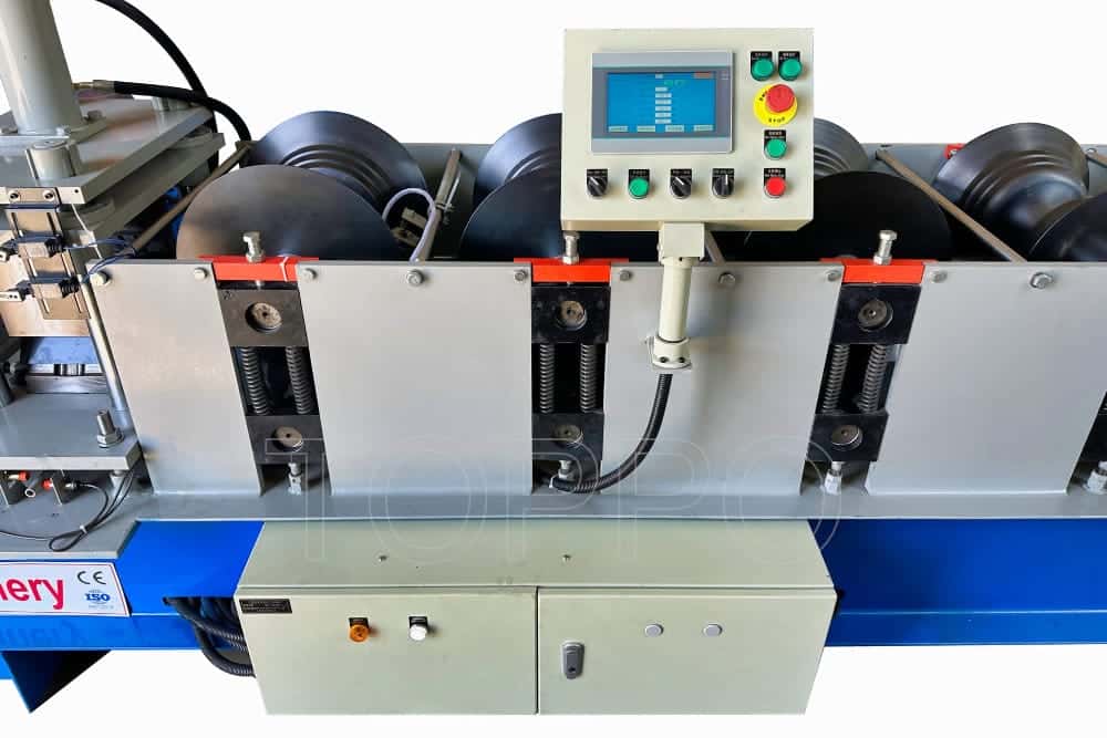 Compact Ridge Cap Roll Forming Machine with PLC Control