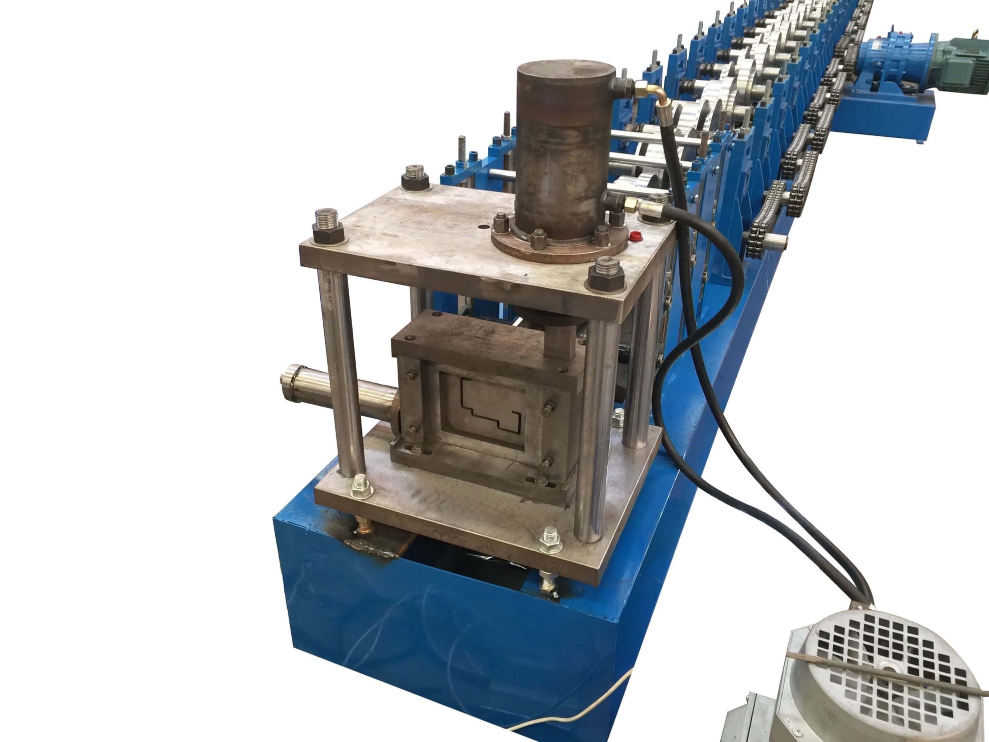 Shutter Door Frame Roll Forming Machine with Hydraulic Cutting and HMI Control