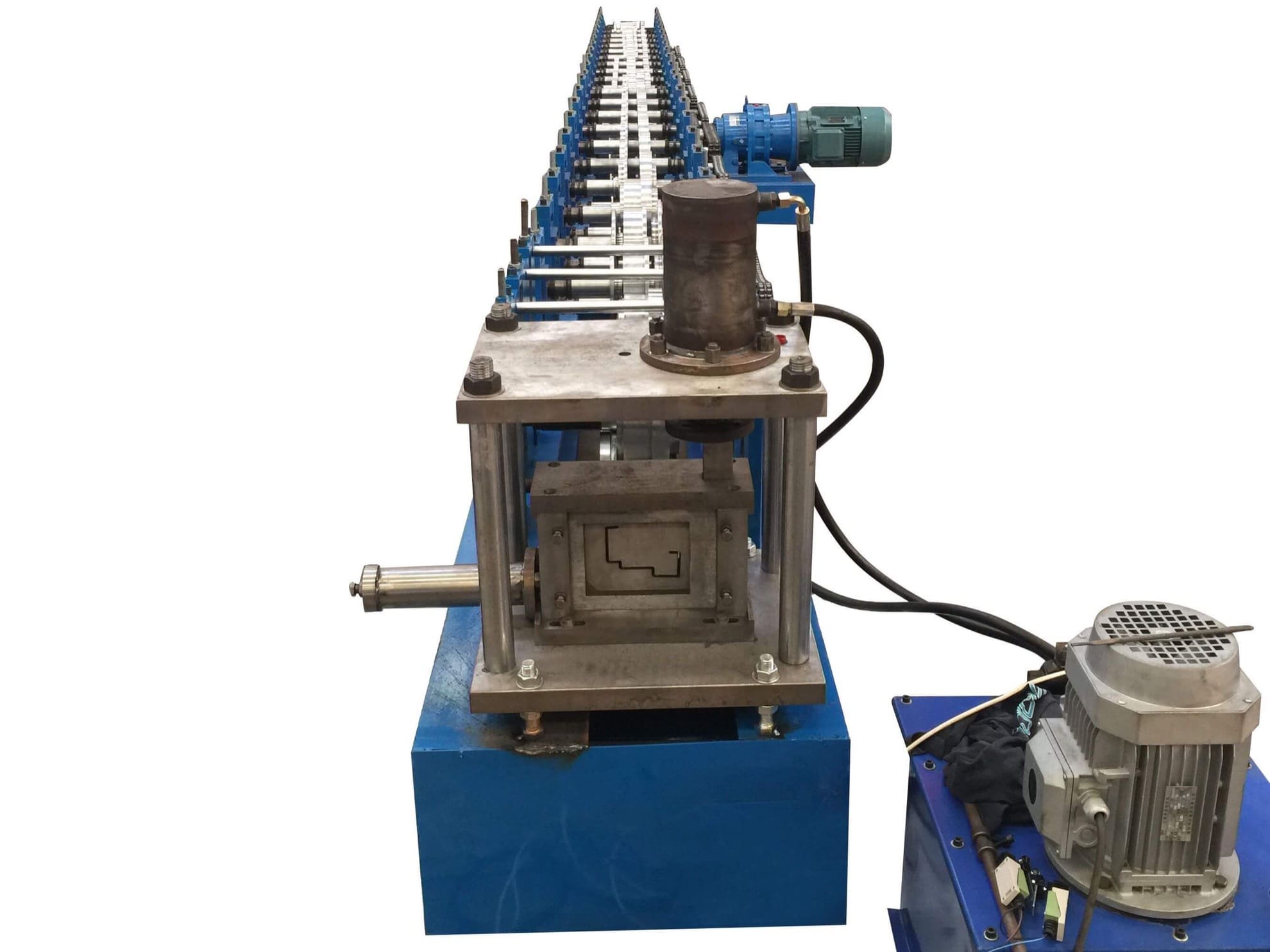 Shutter Door Frame Roll Forming Machine with Hydraulic Cutting and HMI Control