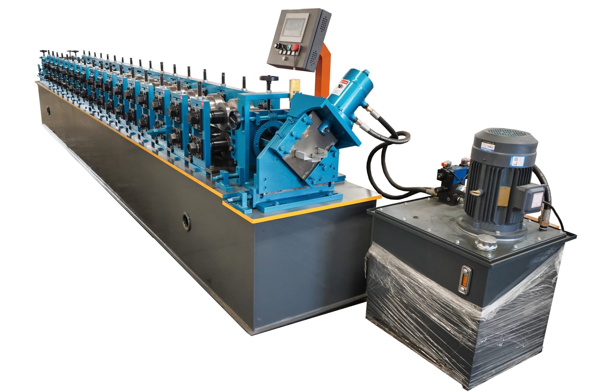High-Speed Shutter Door Frame Roll Forming Machine with Auto Size Adjustment