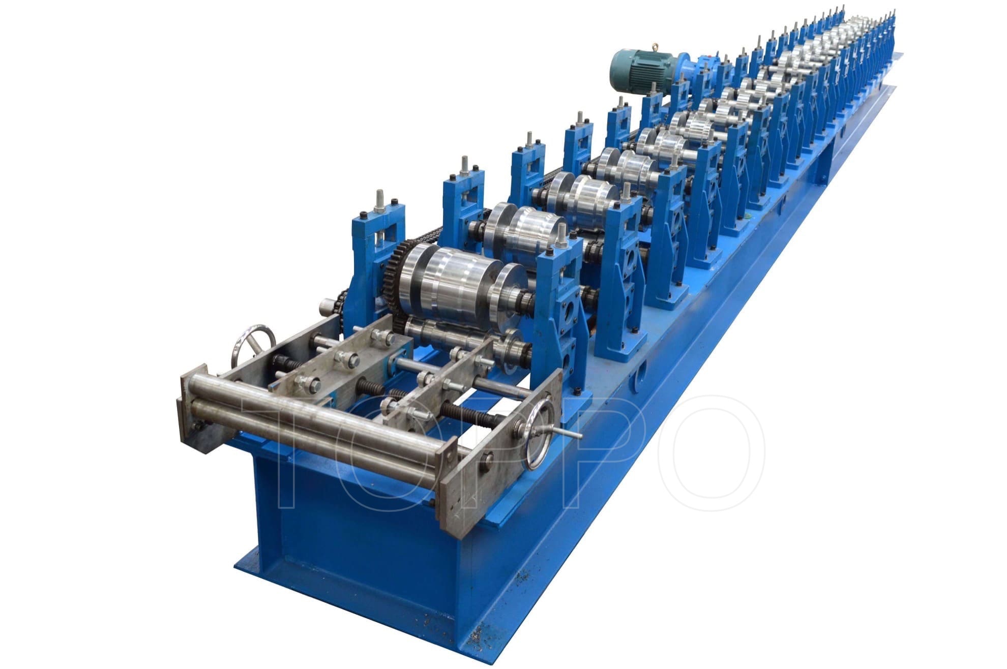Shutter Door Frame Roll Forming Machine with Hydraulic Cutting and HMI Control