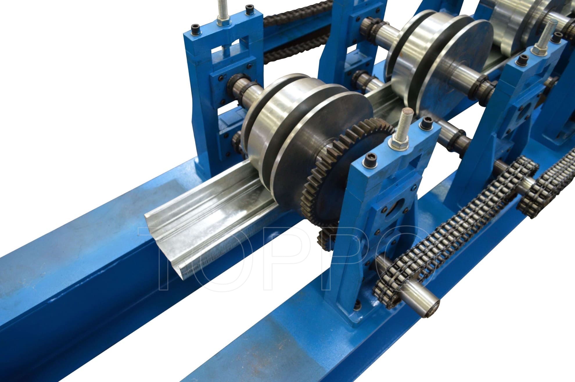 Shutter Door Frame Roll Forming Machine with Hydraulic Cutting and HMI Control