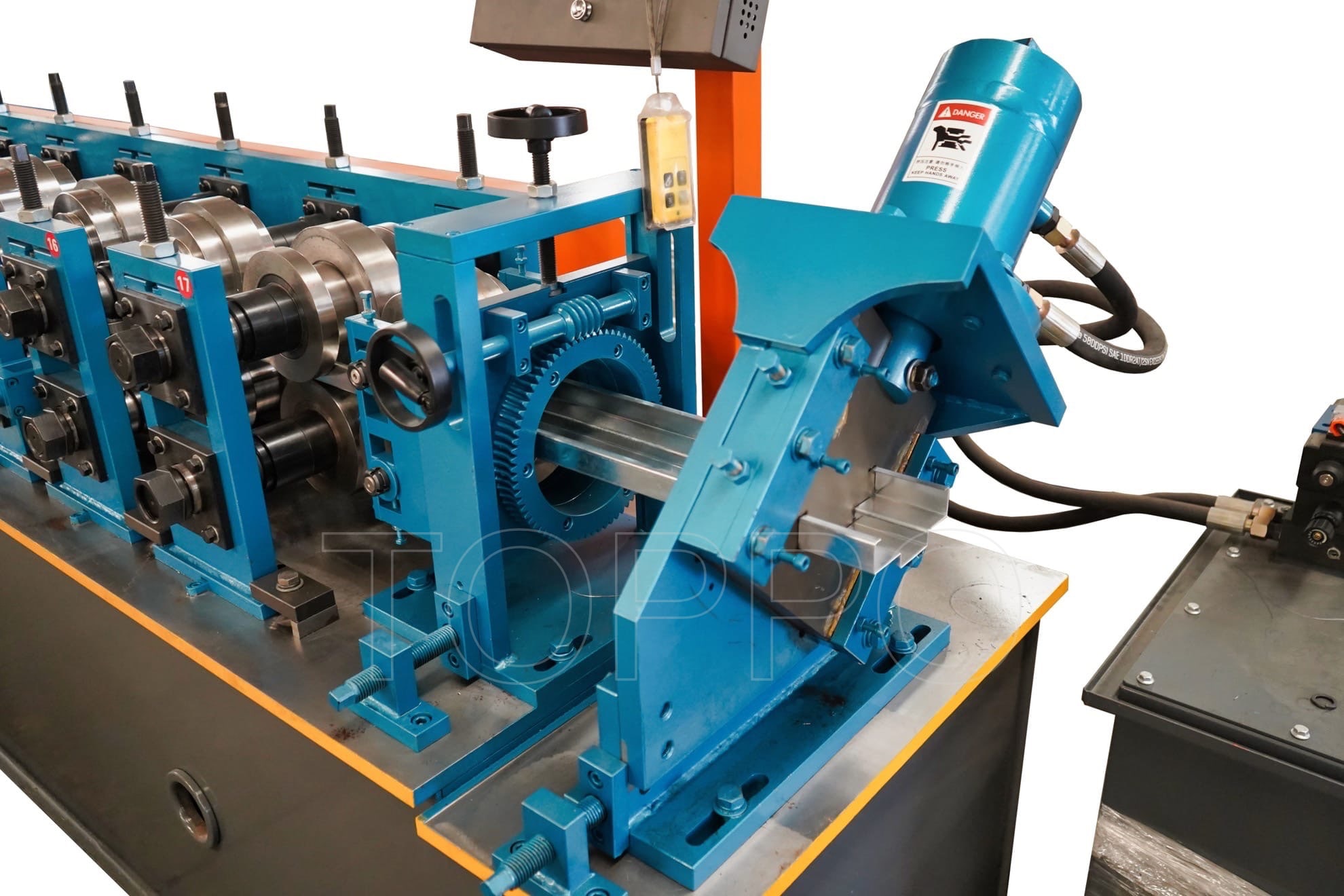 High-Speed Shutter Door Frame Roll Forming Machine with Auto Size Adjustment