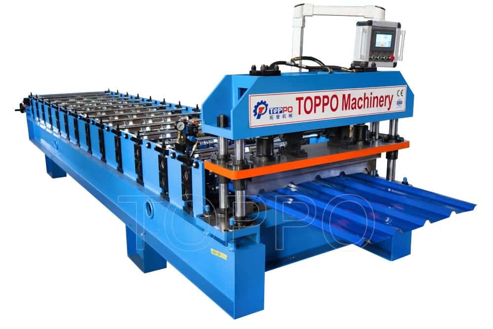 Trapezoidal Roof Panel Roll Forming Machine with PLC Touchscreen