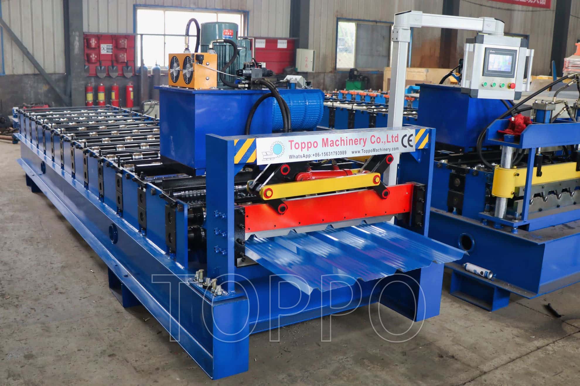 TR4 Color Steel Trapezoidal Roofing Roll Forming Machine with PLC Control