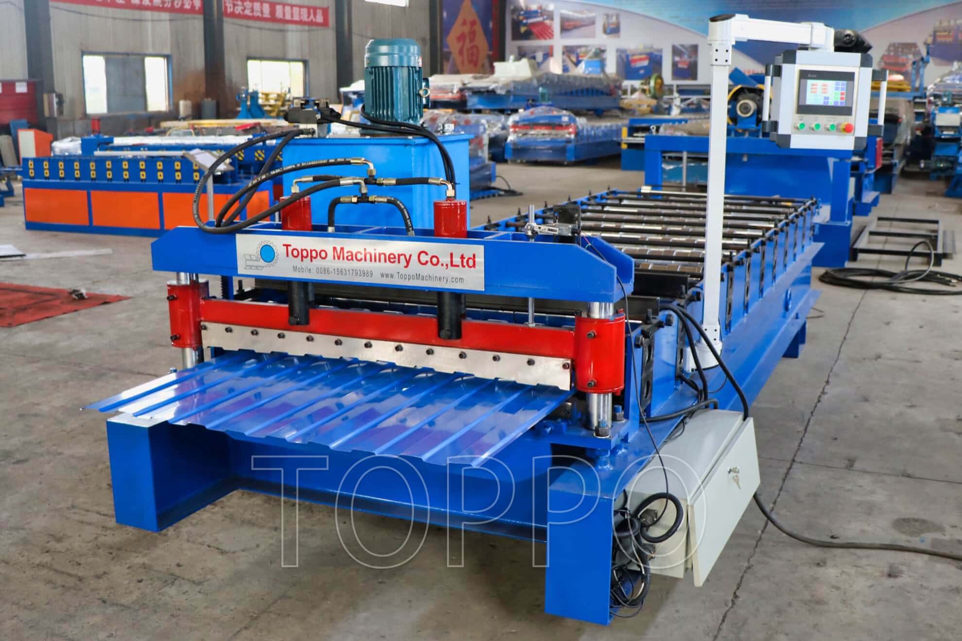 Trapezoidal Roofing Sheet Roll Forming Machine for Roof Panel Manufacturing Projects