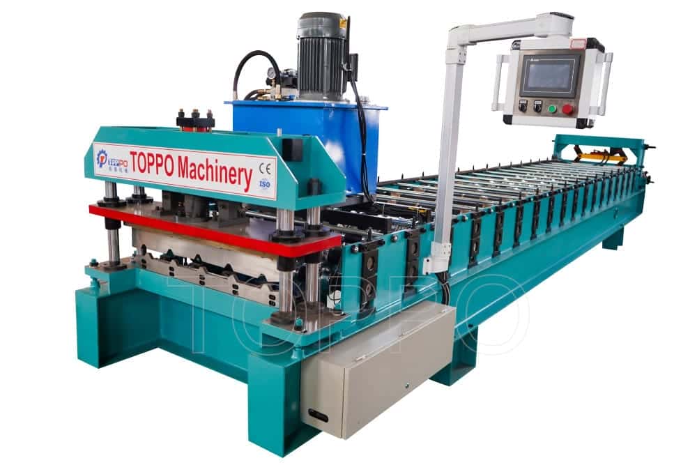 TR4 Color Steel Metal Roof Trapezoidal Roll Forming Machine with PLC Control