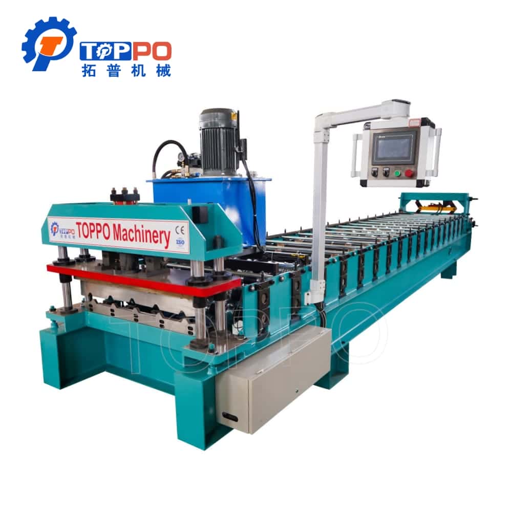 Automatic Corrugated Metal Roofing Panel Roll Forming Machine High Efficiency Line