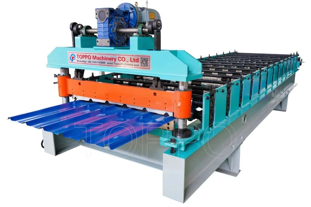 PLC Automatic Trapezoidal Roof Panel Roll Forming Machine for Metal Sheet Production
