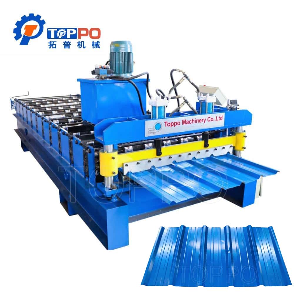 High Efficiency Aluminum Steel Roofing Sheet Roll Forming Machine