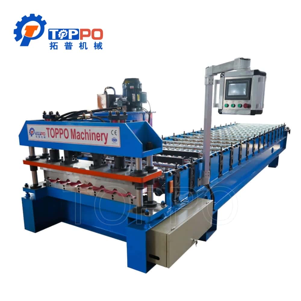 Automatic Trapezoidal Roll Forming Machine with Hydraulic Cutter