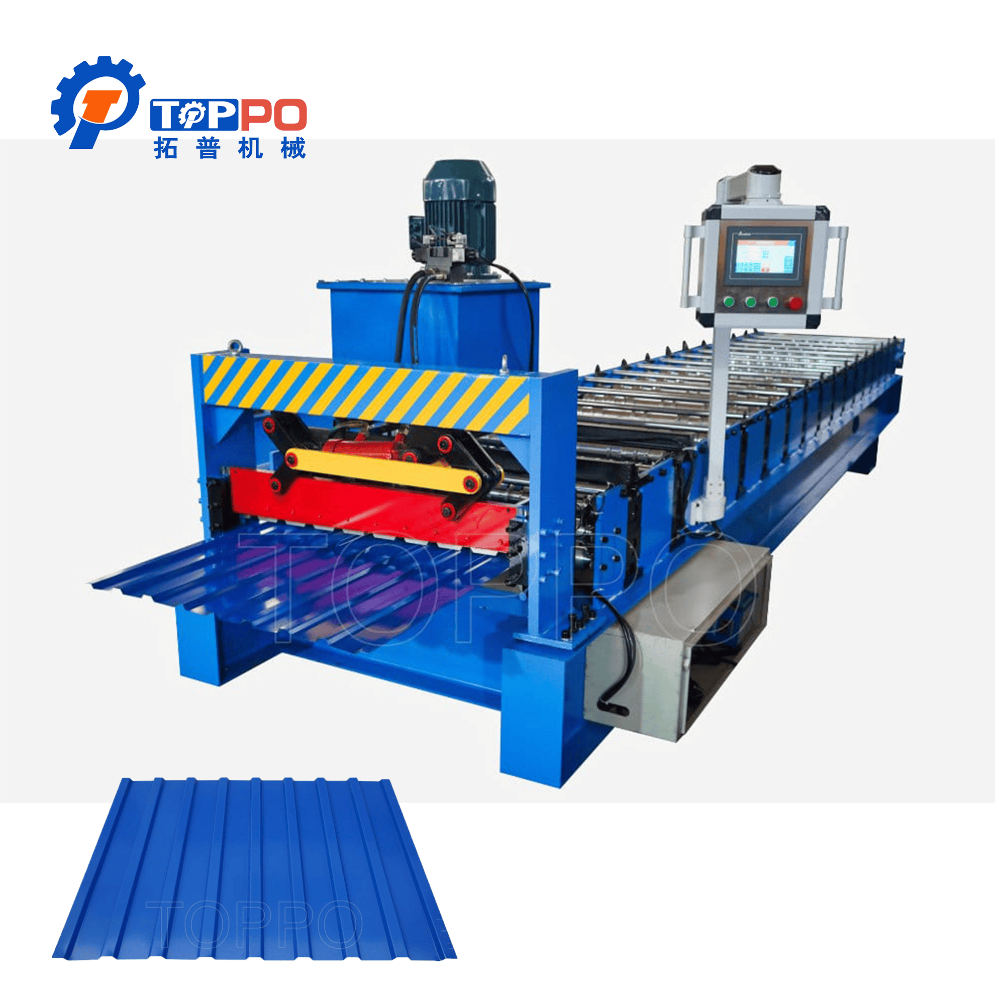 Industrial Aluminum Steel Roofing Sheet Roll Forming Machine Line